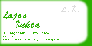 lajos kukta business card